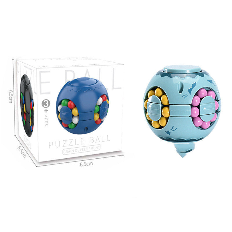 Intelligence Fingertip Checkered Educational Toys Bean Rotating Toy Relieve Stress Children Educational Toys Finger Magic Bean Burger Toy Puzzle Top Spinning Magic Bean