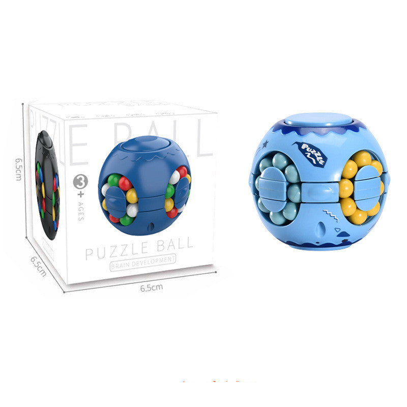 Intelligence Fingertip Checkered Educational Toys Bean Rotating Toy Relieve Stress Children Educational Toys Finger Magic Bean Burger Toy Puzzle Top Spinning Magic Bean