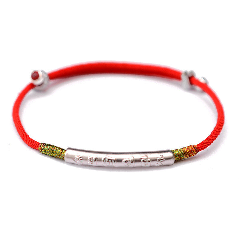 Female Red Rope Chinese Knot Braided Hand Rope