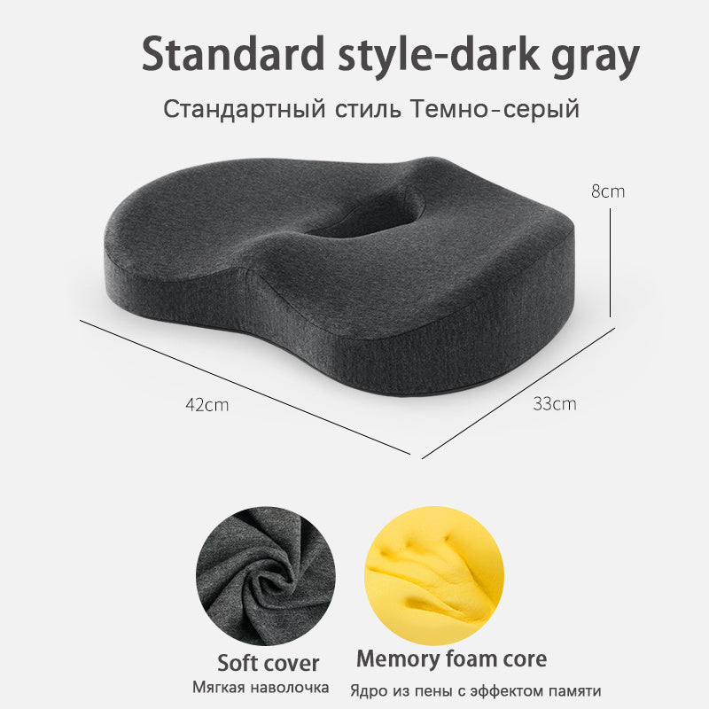 Ergonomic Car Lumbar Support Cushion Set - Memory Foam Back & Seat Cushion for Office & Car