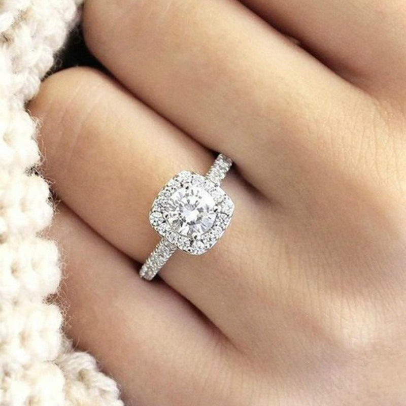 Cross-Border European And American Valentine'S Day Gift Jewelry Fashion Engagement Ring