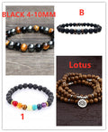 Natural Tiger Eye Stone Bracelet - Handwoven Healing Crystal Bracelet for Men & Women