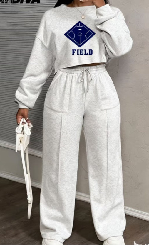 Solid Color Casual Suit Women's Loose Slim Fit Two-piece Set