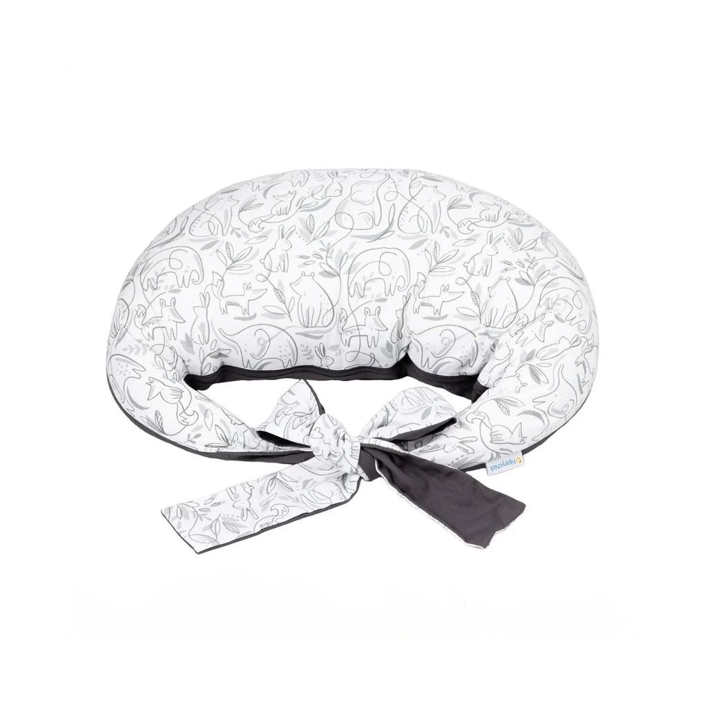 Hippychick Feeding Pillow - Animal Friends Grey
