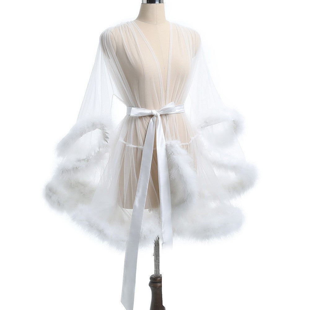 Plus-size Women's Sheer, Openwork, Raw-edge Lingerie And Nightgowns