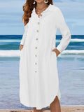 Women's Cotton Linen Loose Casual Dress