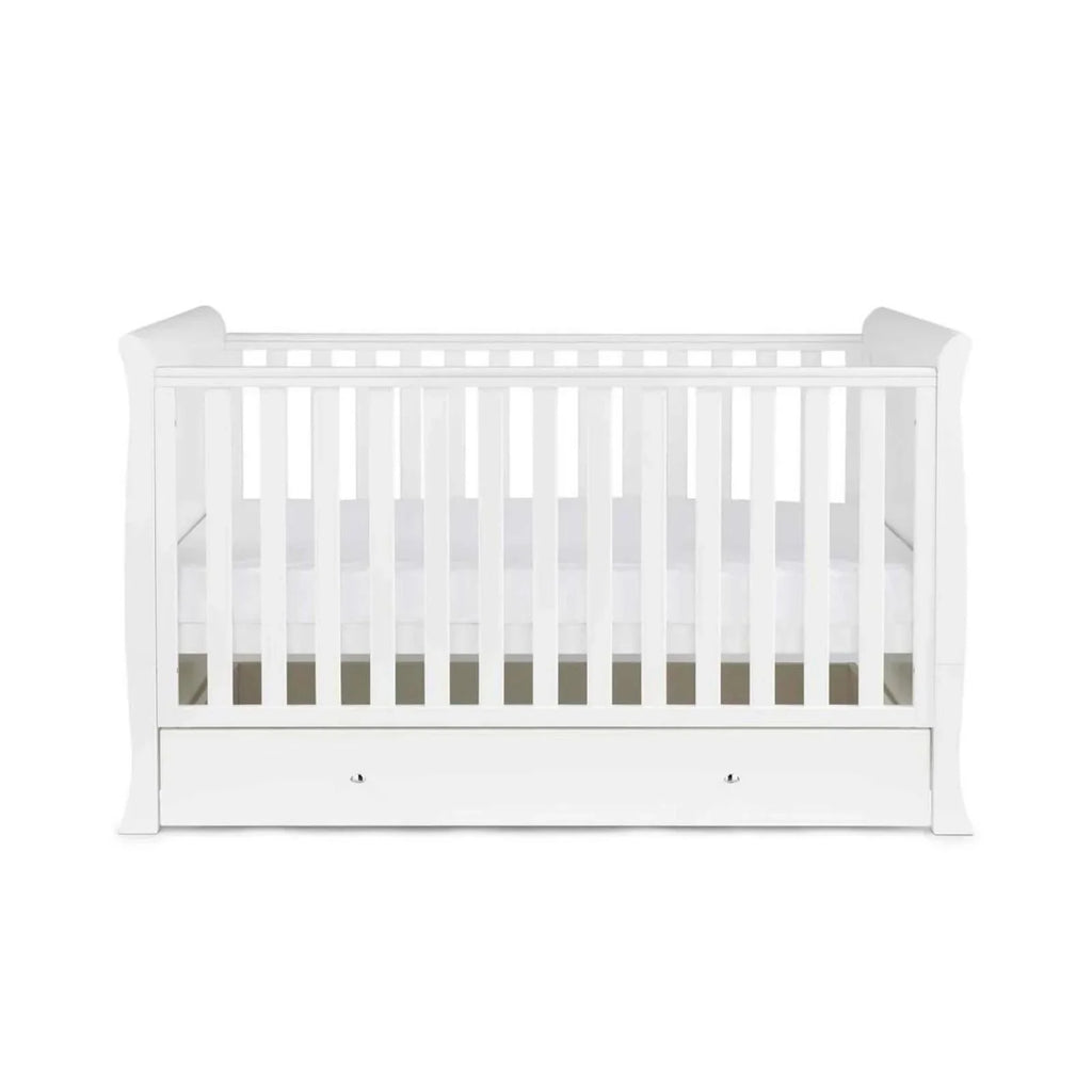 Ickle Bubba Snowdon Classic Cot Bed White - Fibre Mattress
