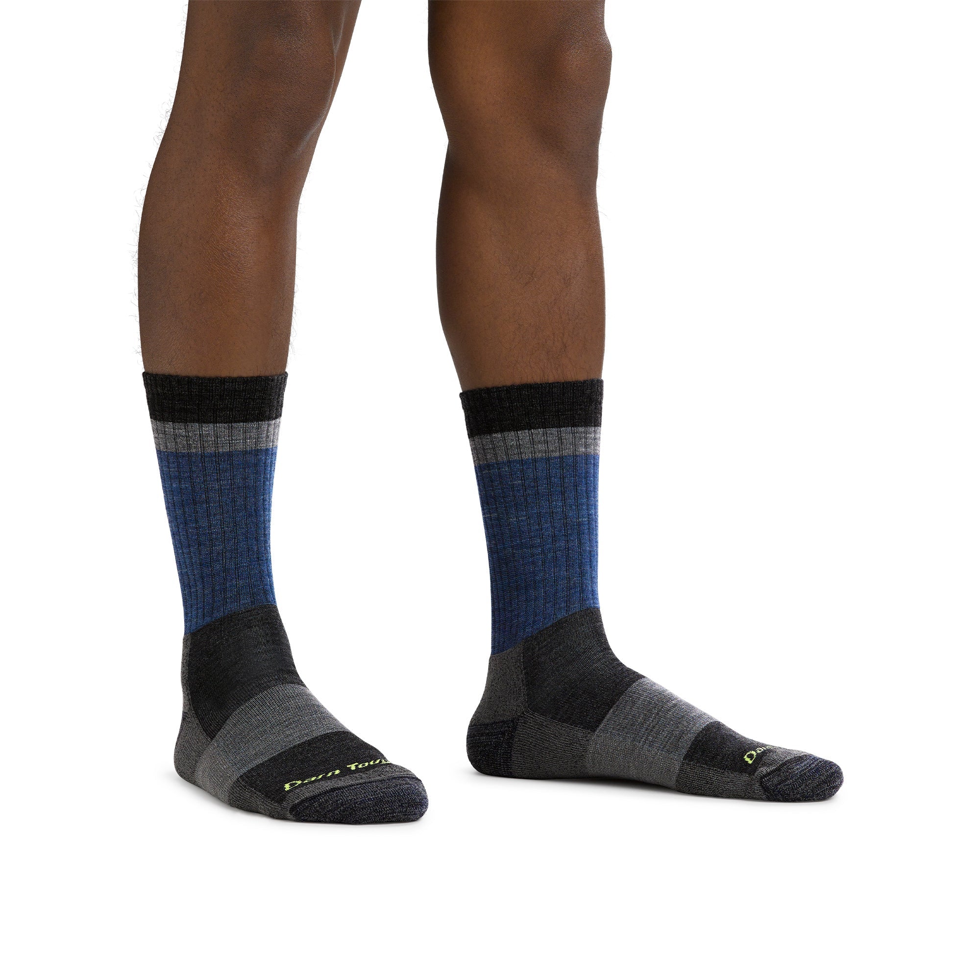 Mens Merino Wool Micro Crew Lightweight Seamless Hiking Socks