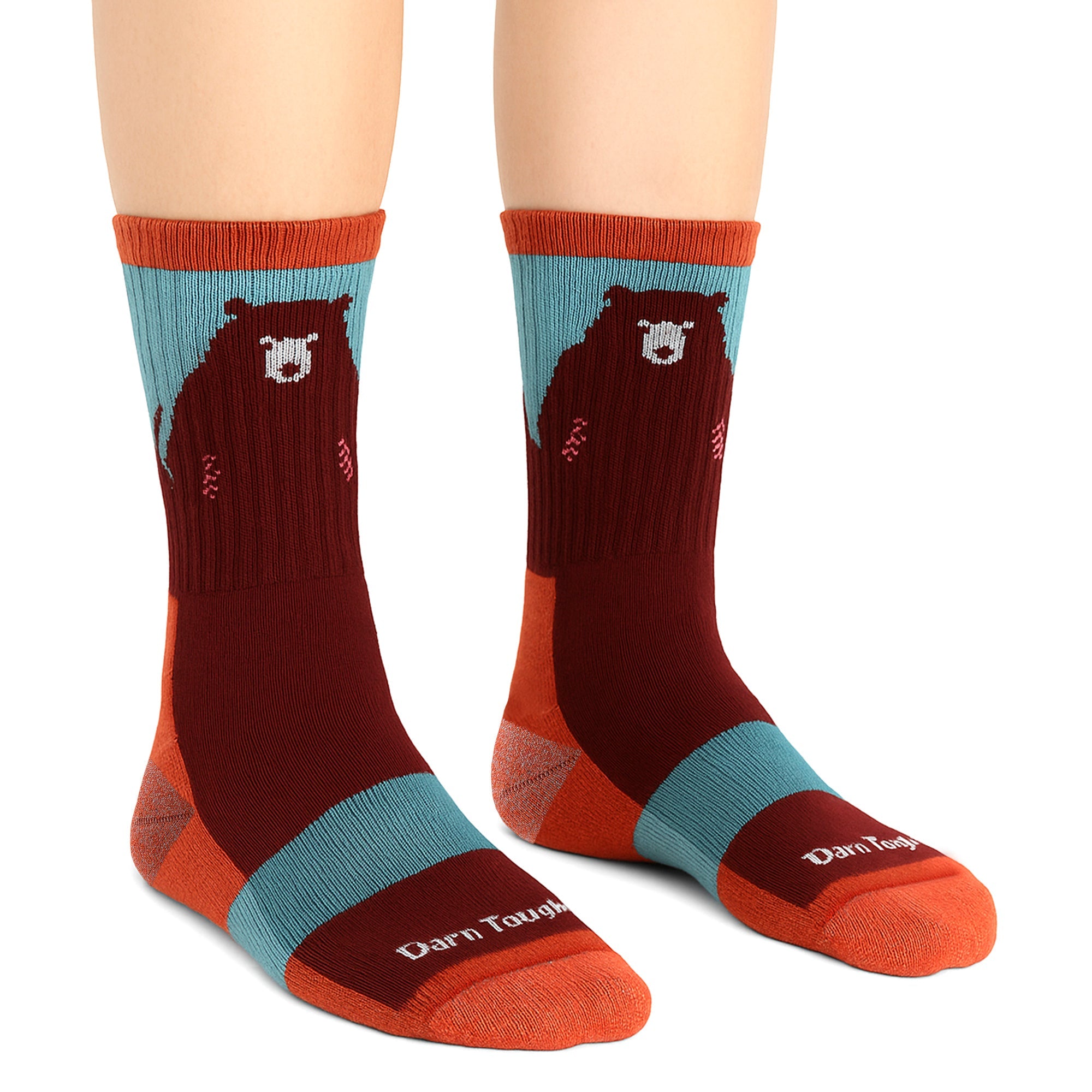 Ladies Novelty Bear Patterned Hiking Merino Socks