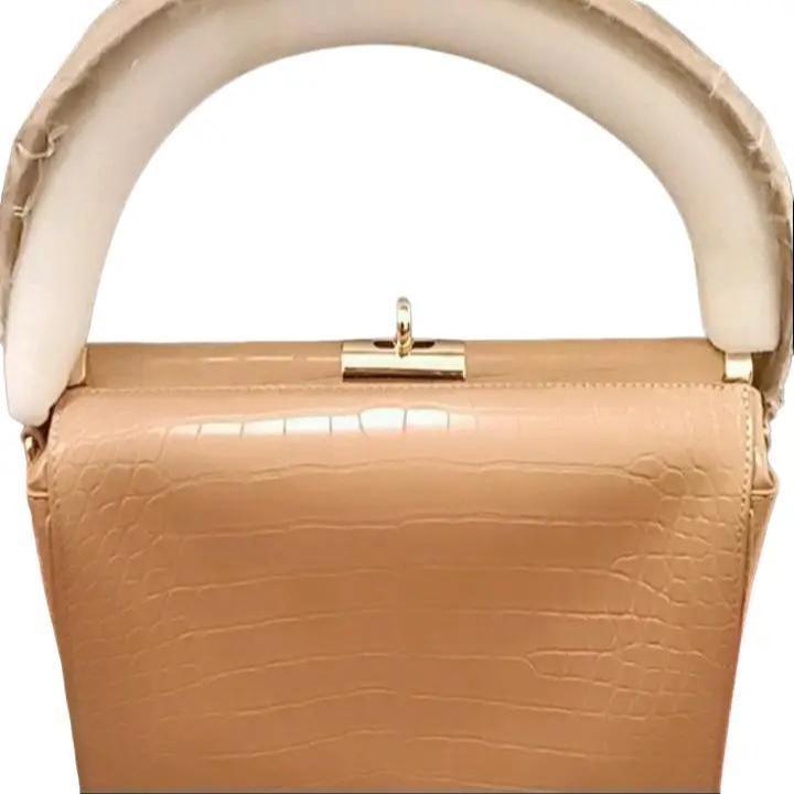 Biface rigid crocodile effect handbag 19G – 2786