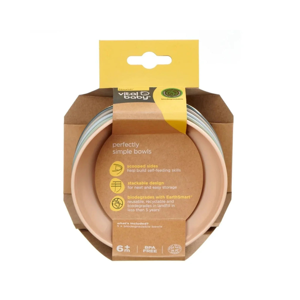 Vital Baby Nourish Perfectly Simple Bowl Pack of 5