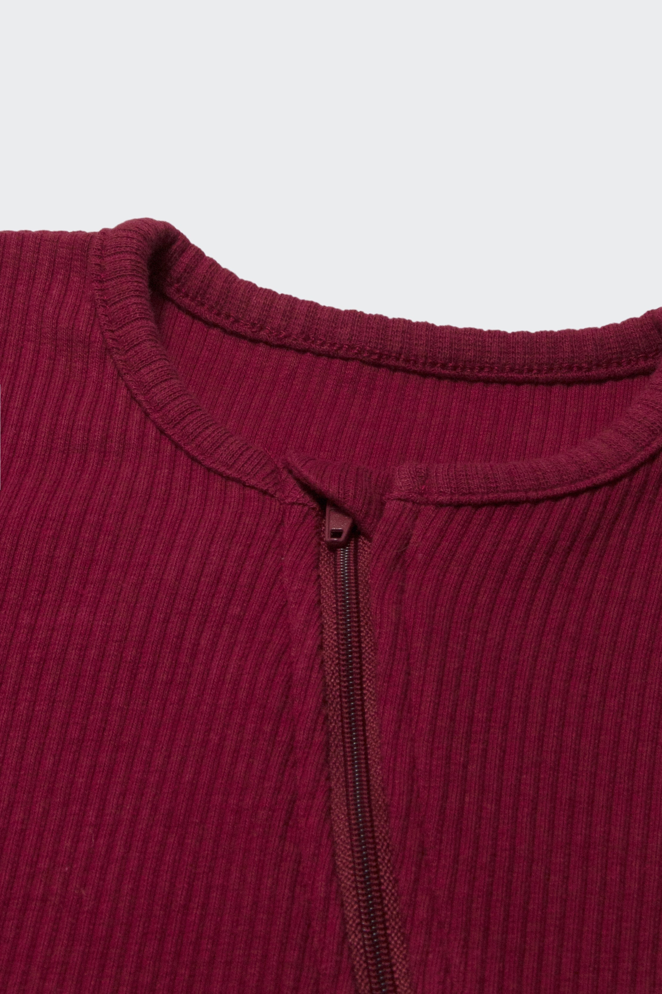 Claret Red Zip Sleepsuit