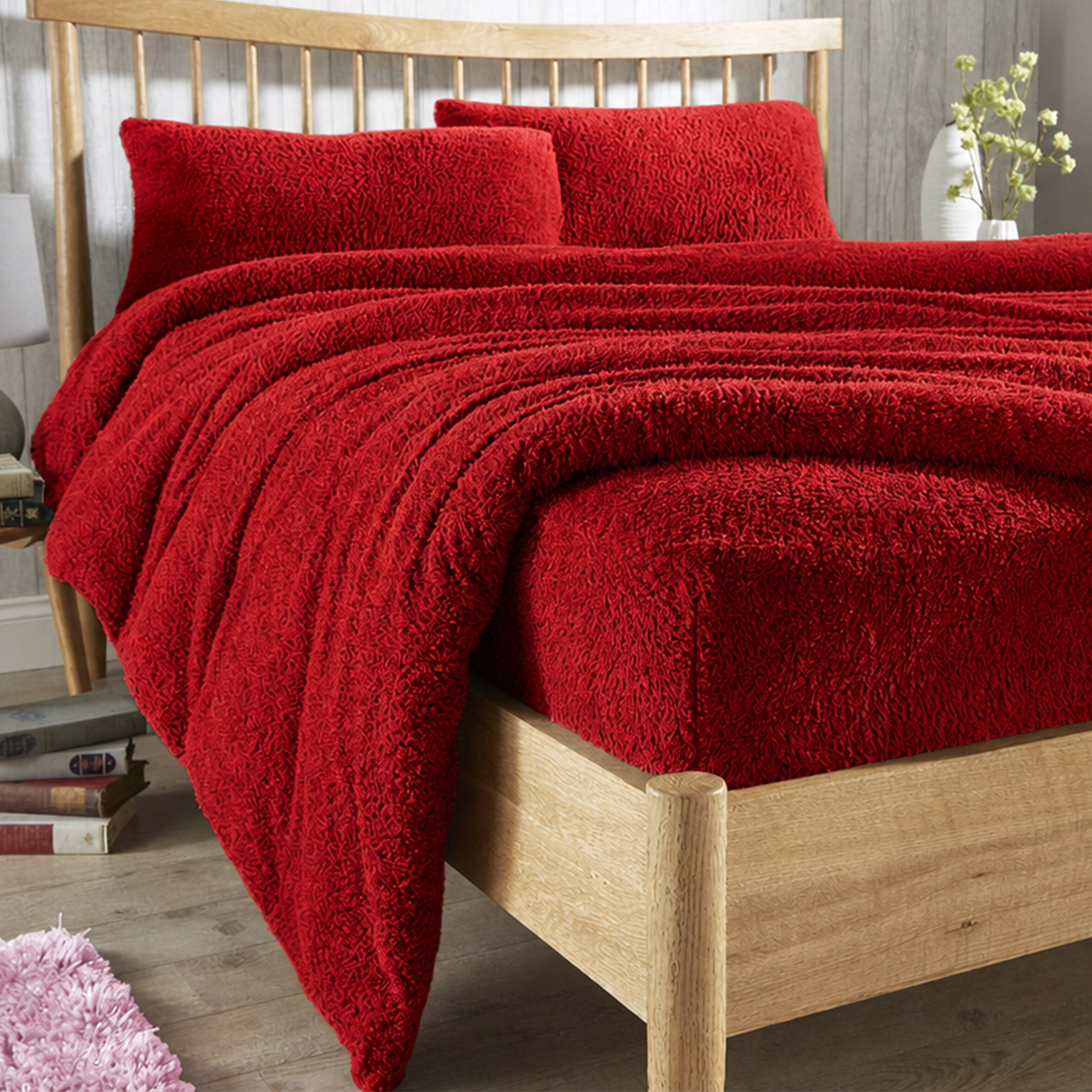 Teddy Fleece Extra Deep Fitted Sheet Plush Super Soft Warm Bedding for Winter Snug Fit Elastic Edges Multiple Sizes Stylish Colours Fluffy Bedding by OLIVIA ROCCO
