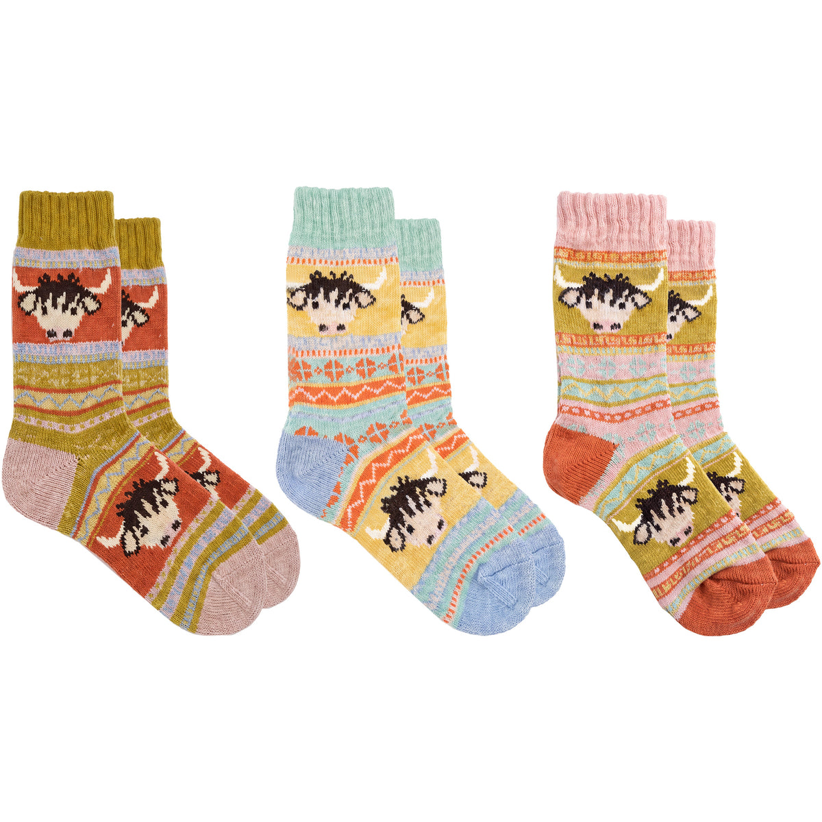 3 Pairs Womens Natural Thermal Alpaca Wool Socks Ultra Soft Warm Winter Boot Socks Non Slip Grippers Cute Nordic Designs Sizes UK 4-7 Daisy Dreamer