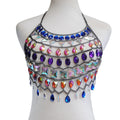 Nightclub Dripping Halter Neck Hollow Vest Bikini Body Chain Women
