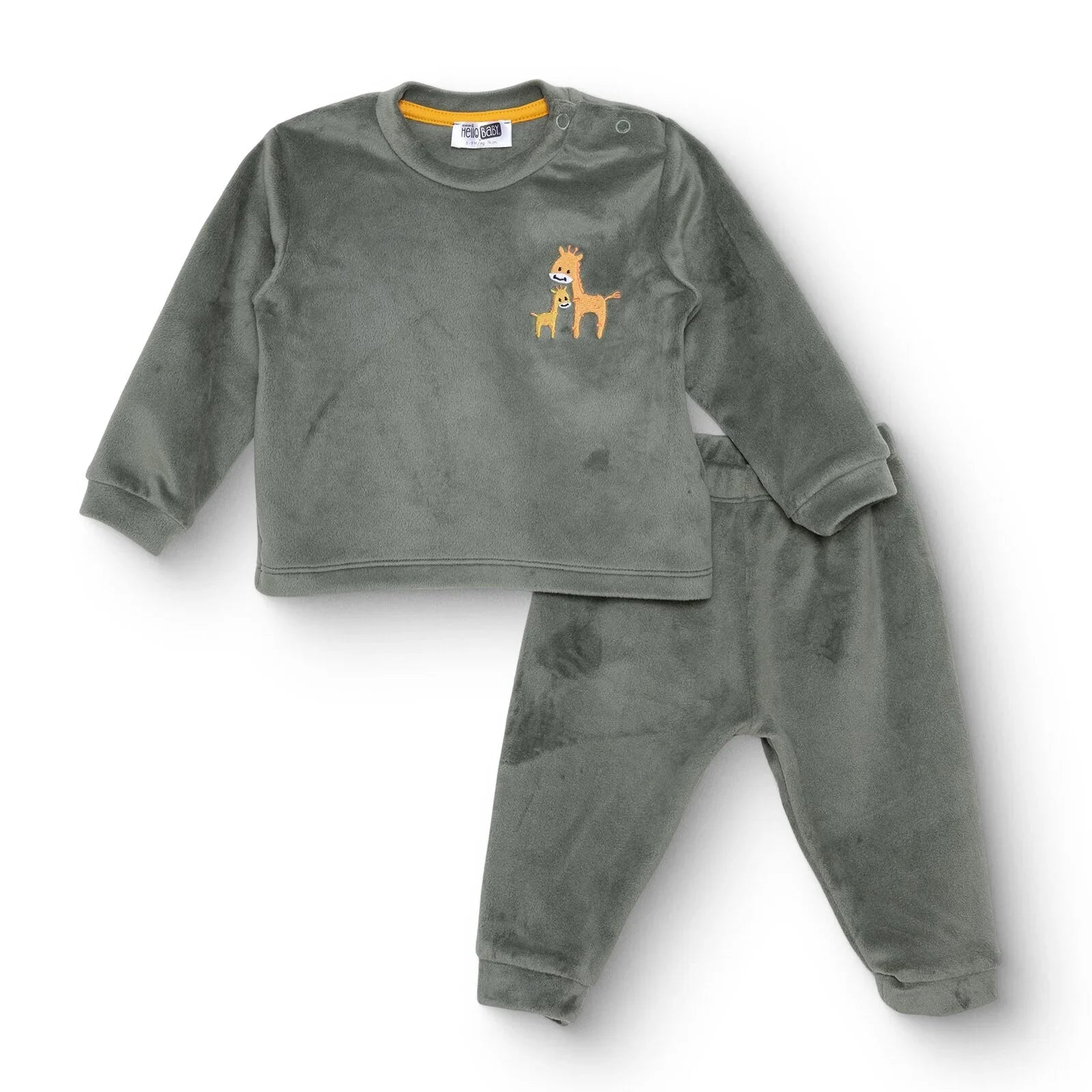 HelloBaby Velvet Pyjamas Set Green