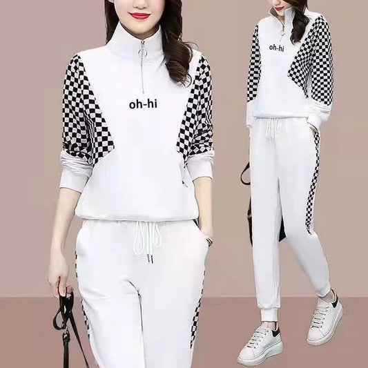 Women's Lightweight Sporty Hoodie  Loose-fitting Casual Two-piece Set