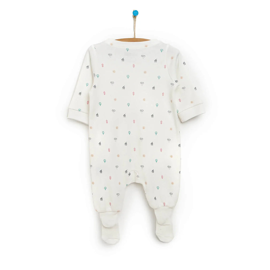 HelloBaby Newborn Baby Girl Footed Jumpsuit - Beige Melange