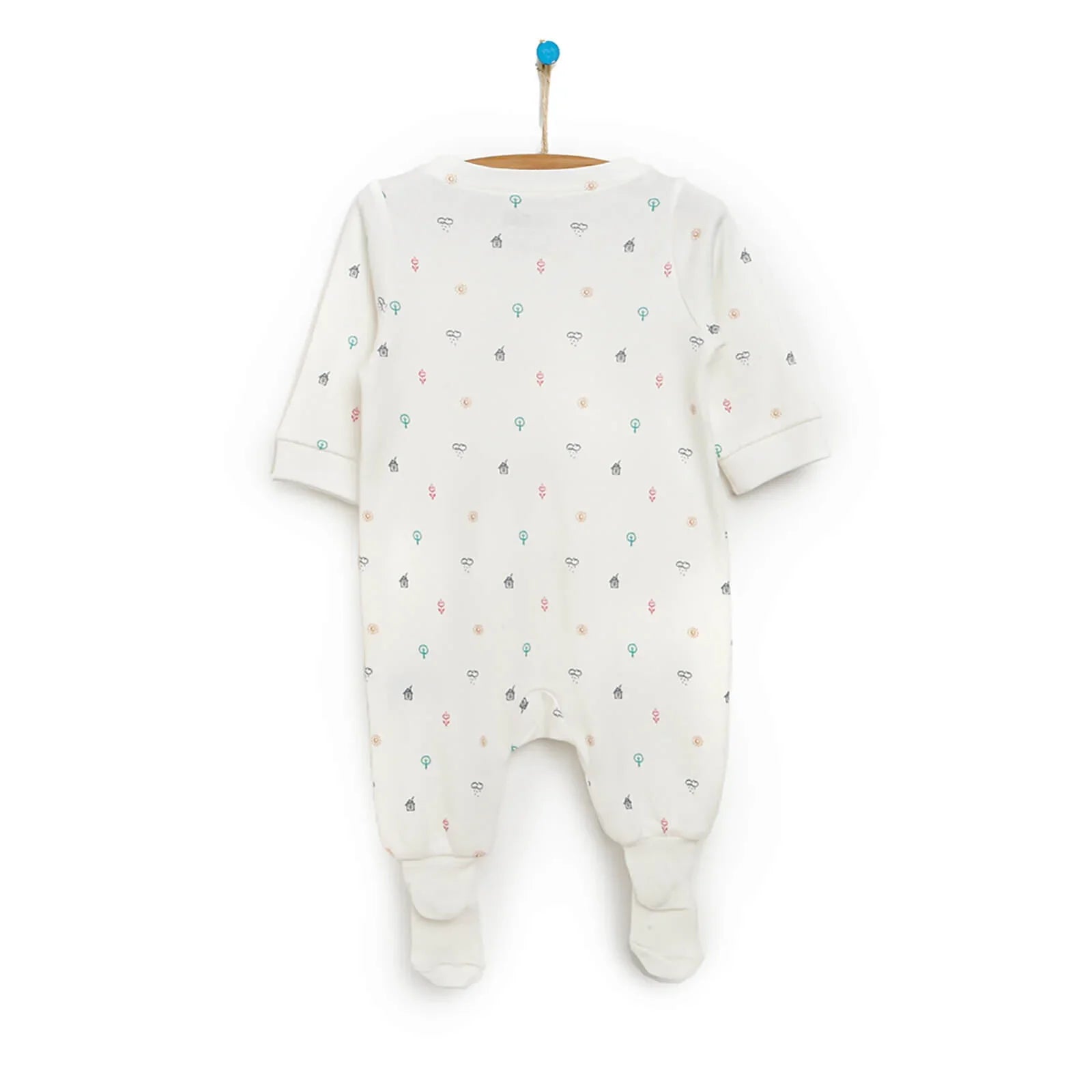 HelloBaby Newborn Baby Girl Footed Jumpsuit - Beige Melange