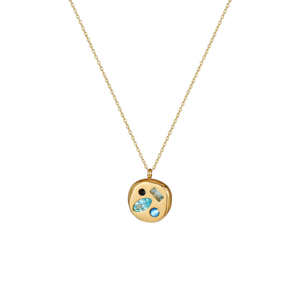 Colorful Zircon Mom Necklace December Birthday Stone Valentine's Day Gift Gifts For Moms Necklace