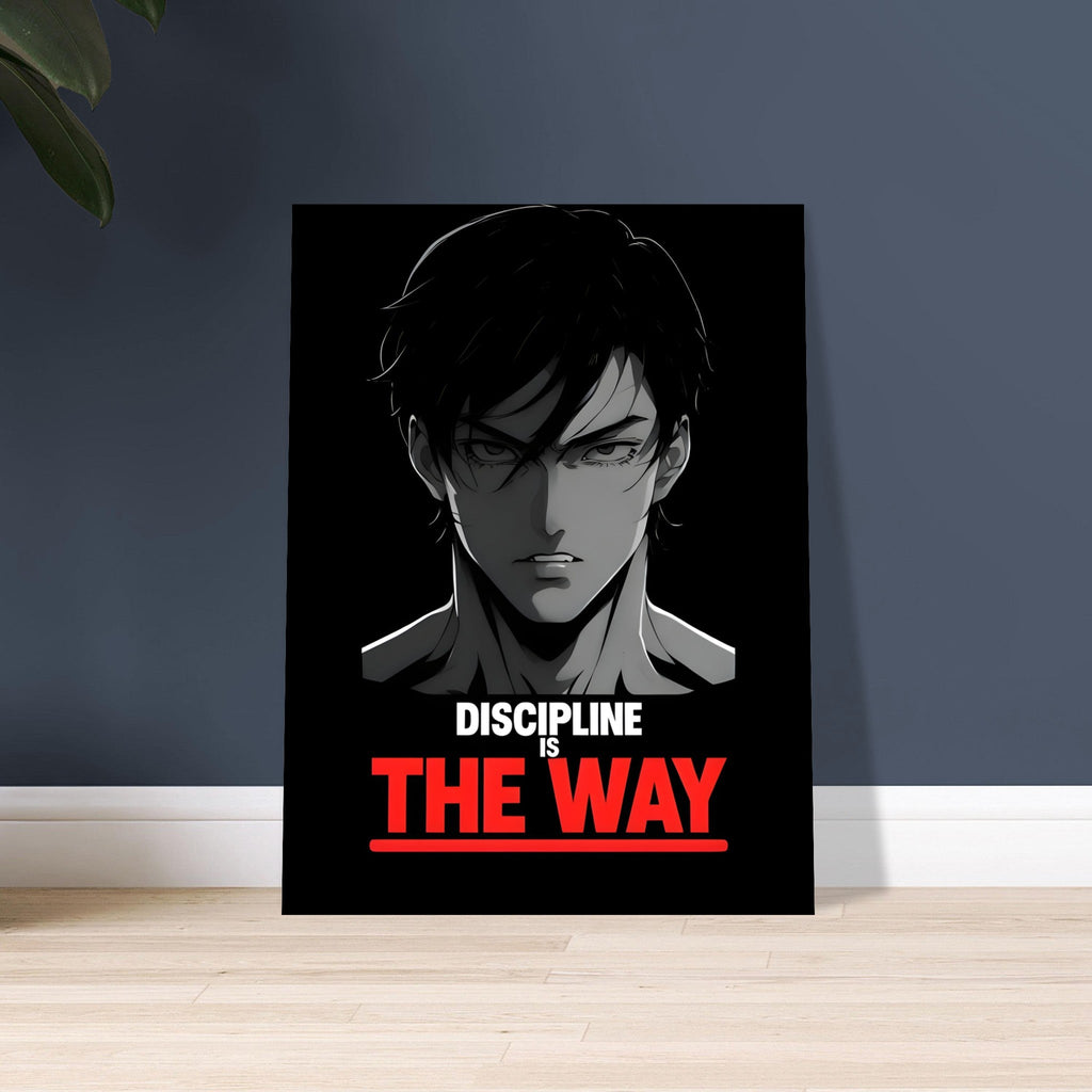 Discipline is the Way - Anime Motivational Wall Art | Empowering Semi-Gloss Print | Inspirational Anime Poster for Home & Office Decor