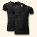 2 Pack Men's Thermal Underwear T Shirt Tops Warm Durable Baselayer Insulated Brushed Yarn for Running Hiking Outdoor Sports Workwear Small to XXL White Black Grey Navy by Heatwave Thermalwear
