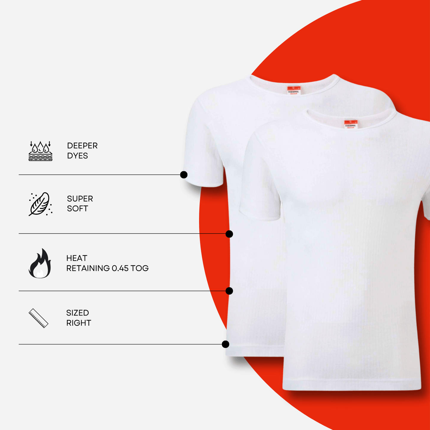 2 Pack Mens Thermal Underwear Set T Shirt Tops and Long John Bottoms Warm Baselayer Insulated Brushed Yarn for Winter Outdoor Sports in Small to XXL White Black Grey Navy by Heatwave Thermalwear