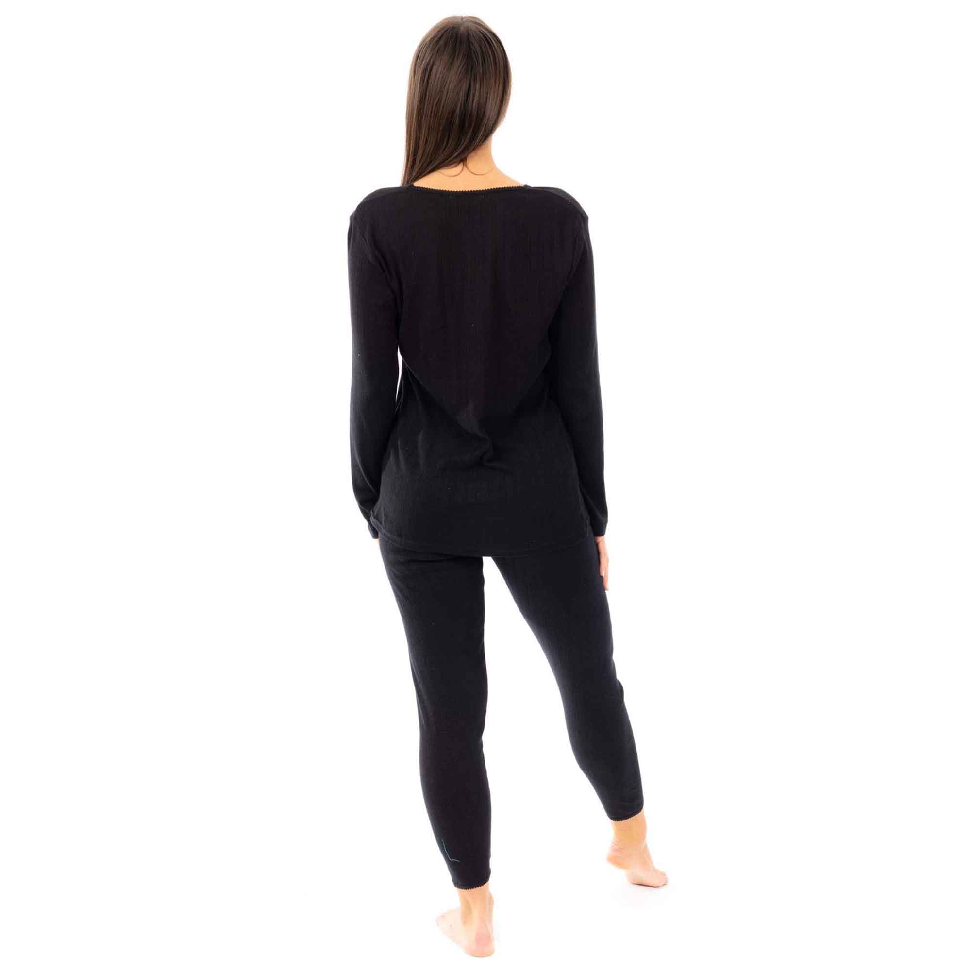 2 Pack Women's Thermal Long Sleeve Tops Base Layer Insulated Warm Underwear for Outdoor Sports Running Hiking Cold Weather Workwear by Heatwave Thermalwear