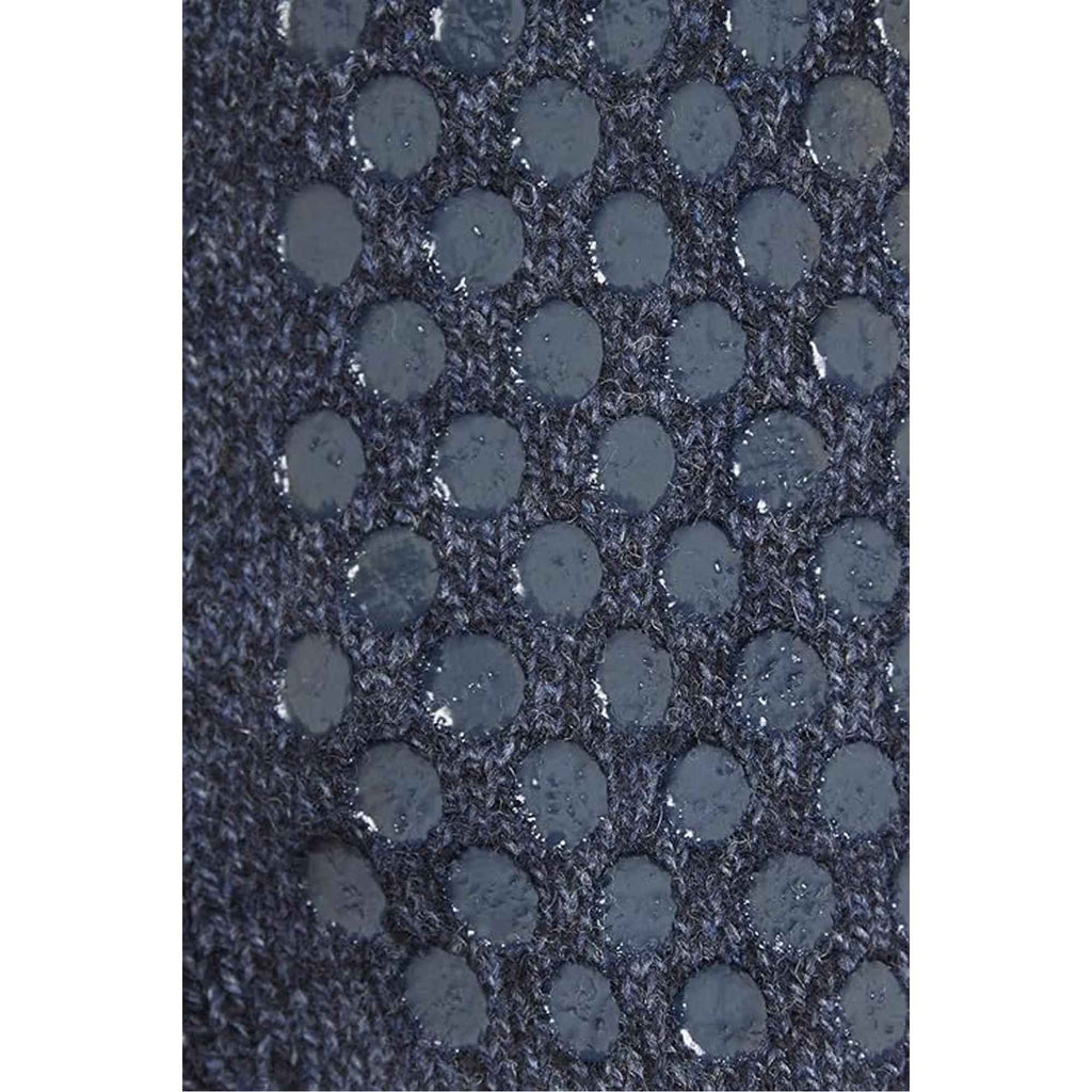 2 Pairs Men's Merino Wool Fleece Lined Slipper Socks Non-Slip Grips Cozy Winter Lounge Socks Tall Black Navy by Sock Stack
