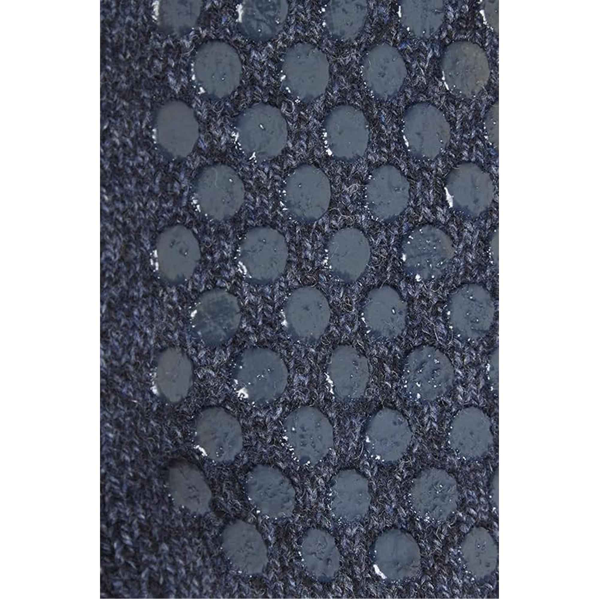 2 Pairs Men's Merino Wool Fleece Lined Slipper Socks Non-Slip Grips Cozy Winter Lounge Socks Tall Black Navy by Sock Stack