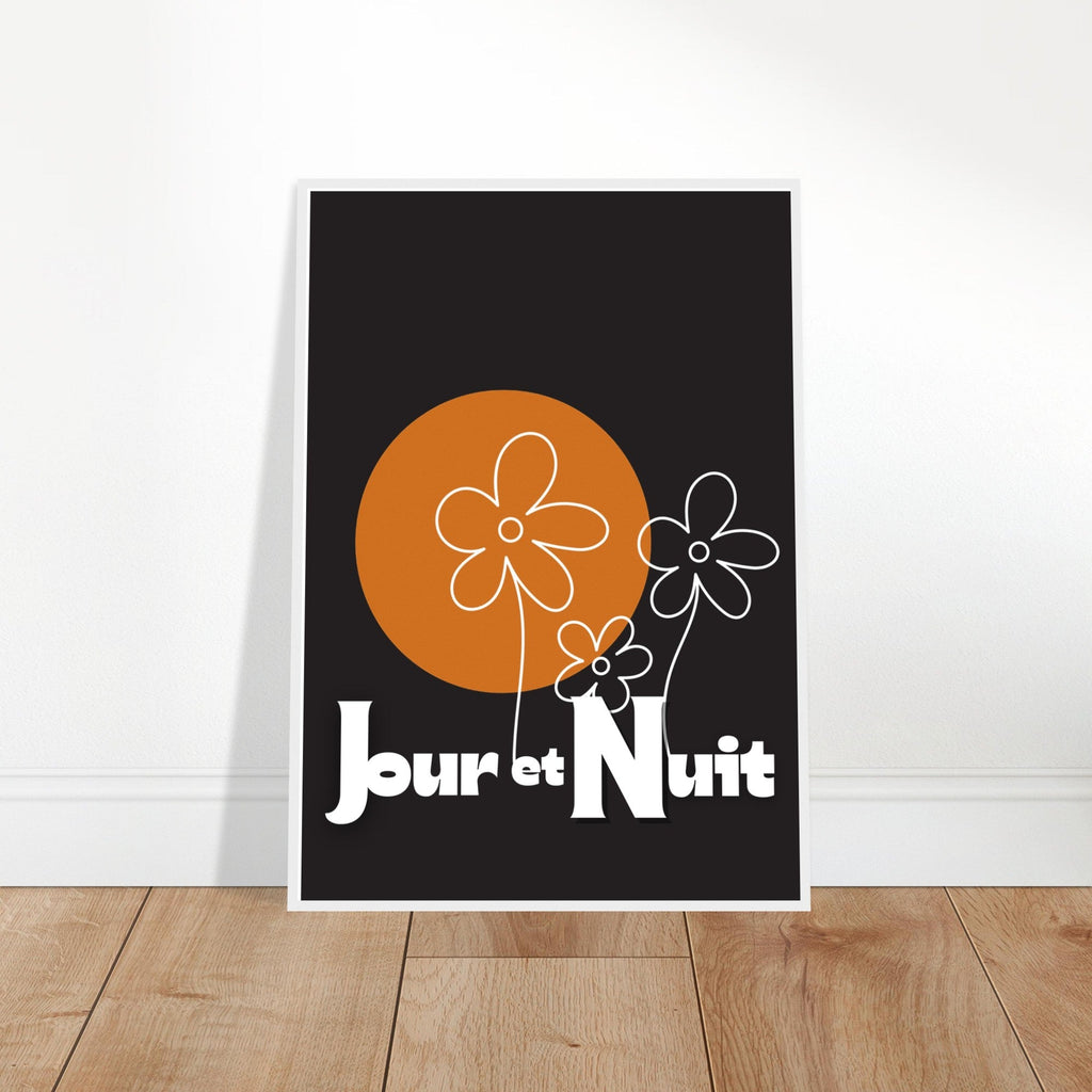 Day & Night Modern Boho Wall Art - Framed Poster, Ready to Hang - Bohemian Decor Gift
