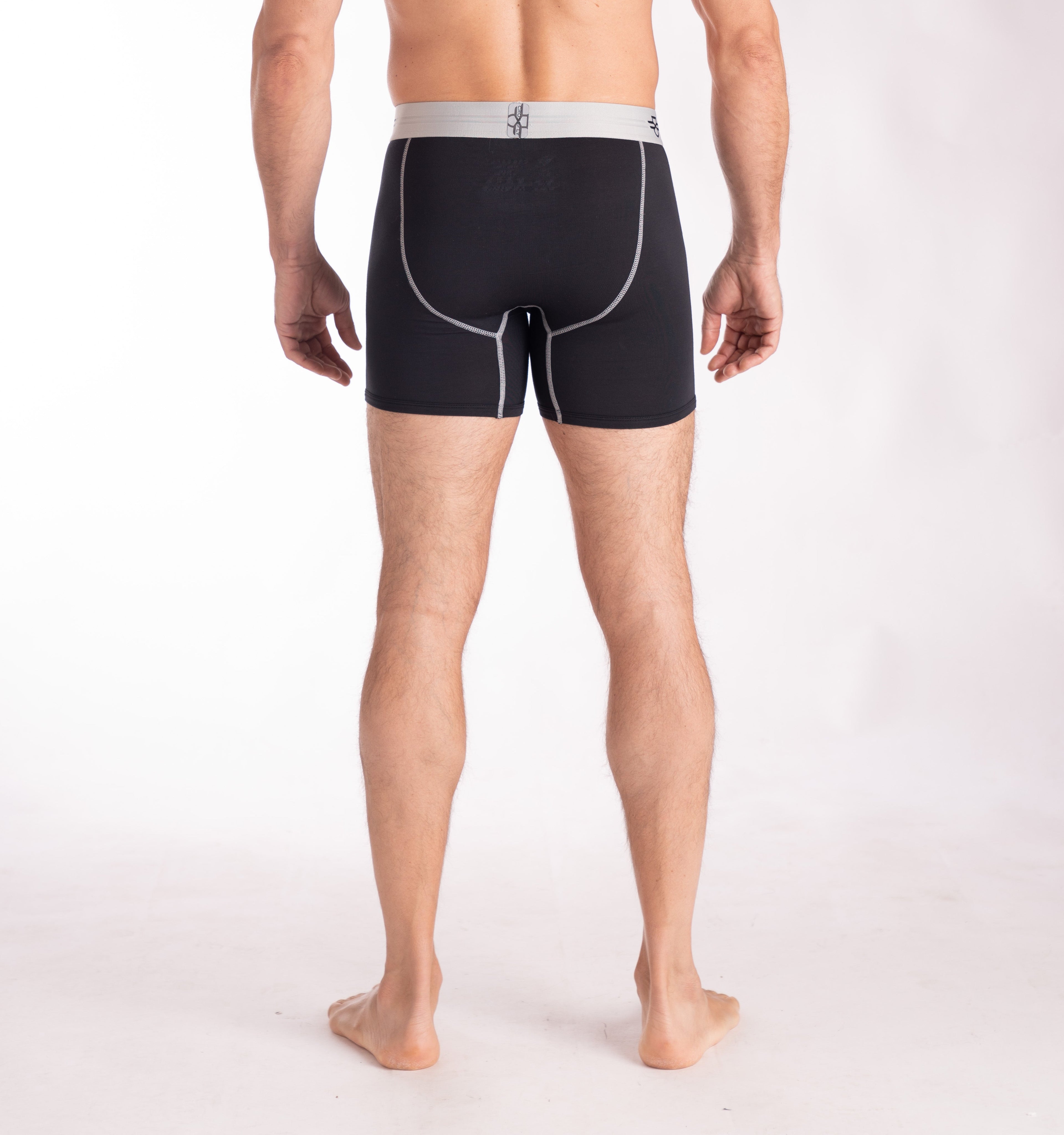 3-pack: IKON X Men's 6" Boxers - Black/Silver