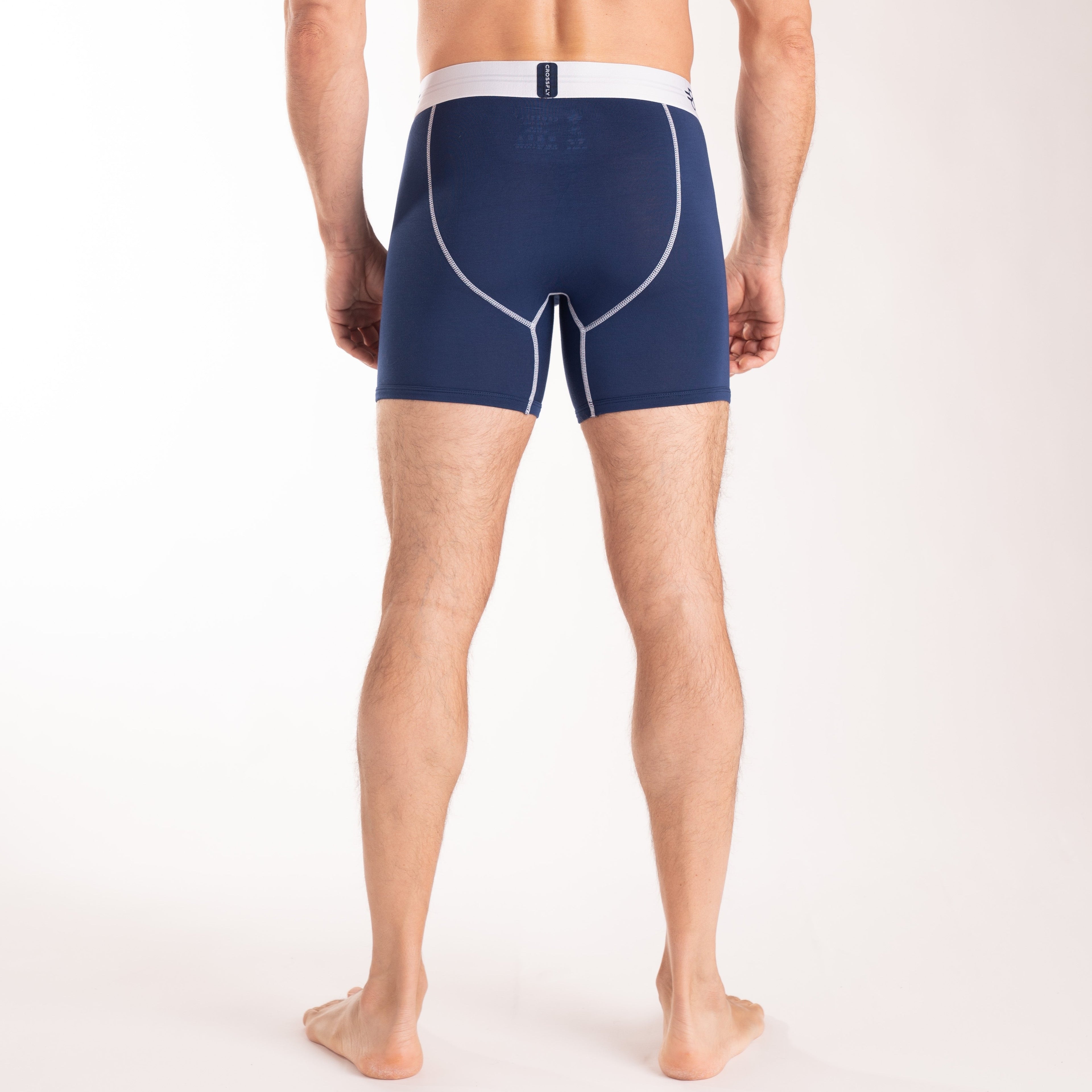 IKON X Men's 6" Boxers - Navy/White