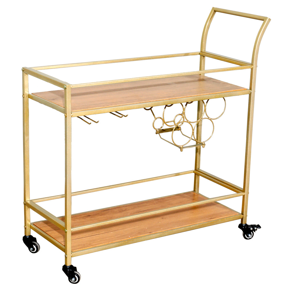 Bar Serving Cart Gold