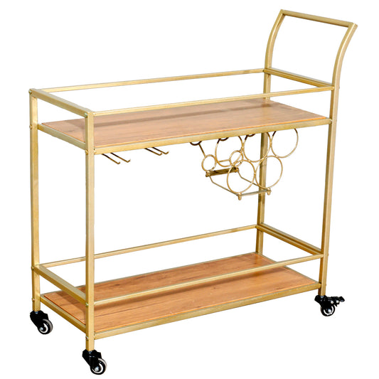 Bar Serving Cart Gold