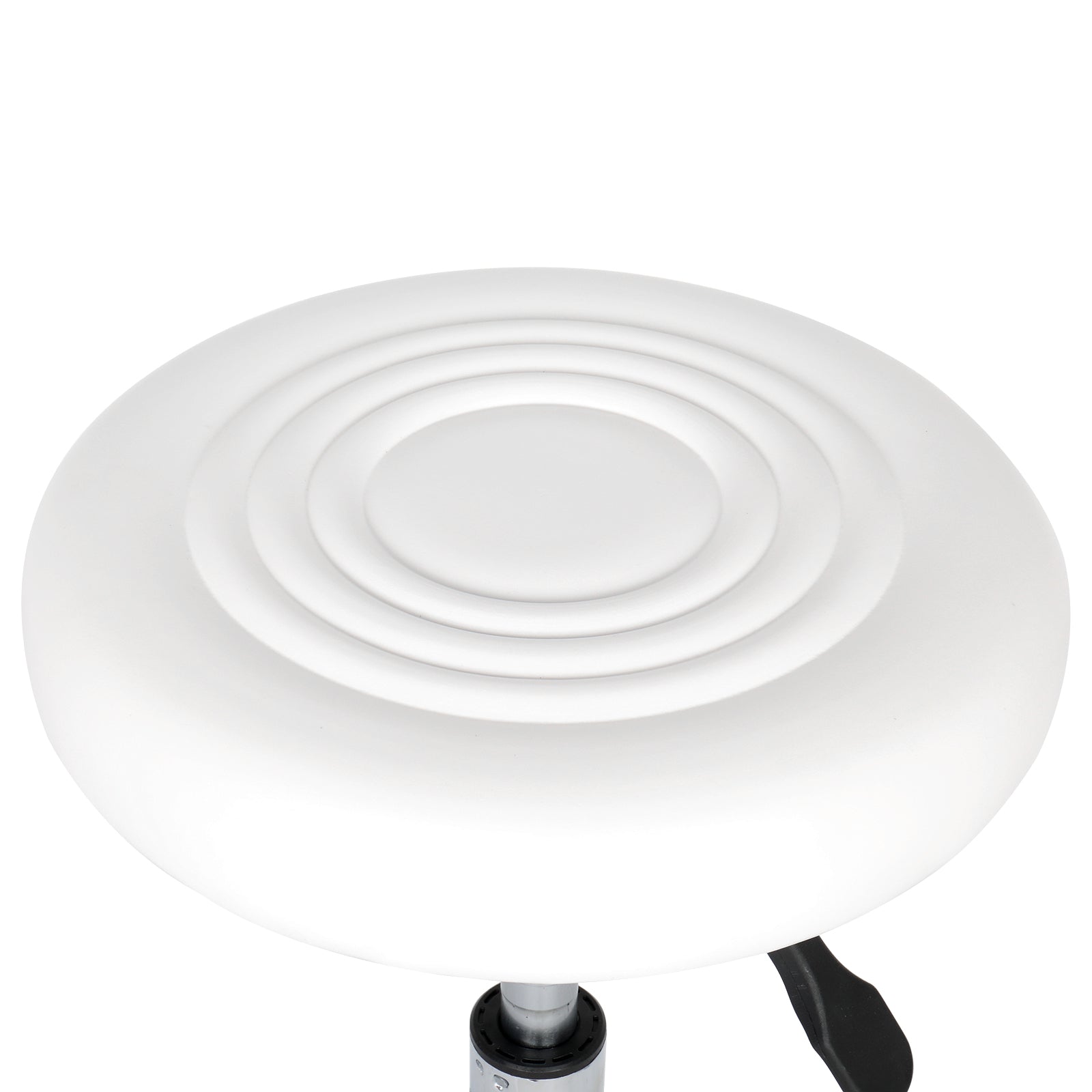 Round Stool with Lines Rotation Bar Stool White