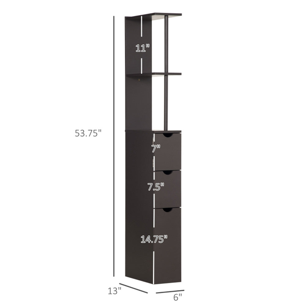 Bathroom Storage Cabinet-Brown ( Amazon Shipping)（Prohibited by WalMart）