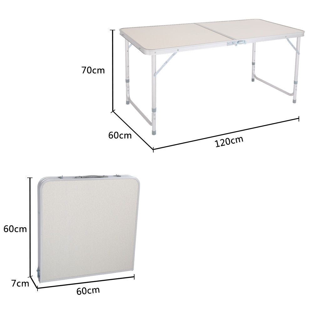 120 x 60 x 70 4Ft Portable Multipurpose Folding Table White（Same as 19846019）