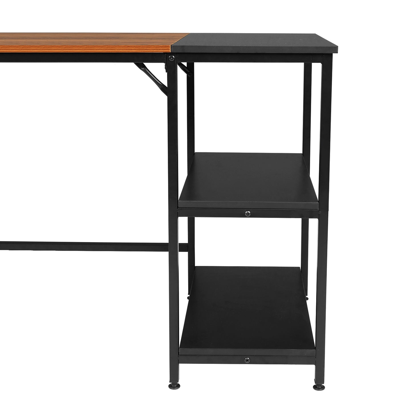 120cm Retro Color Black Particleboard Paste Triamine Stitching Computer Desk