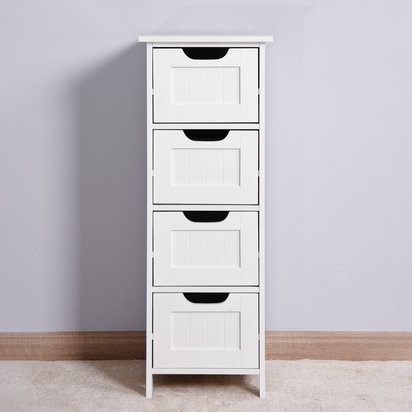 White Bathroom Storage Cabinet,  Cabinet with Drawers