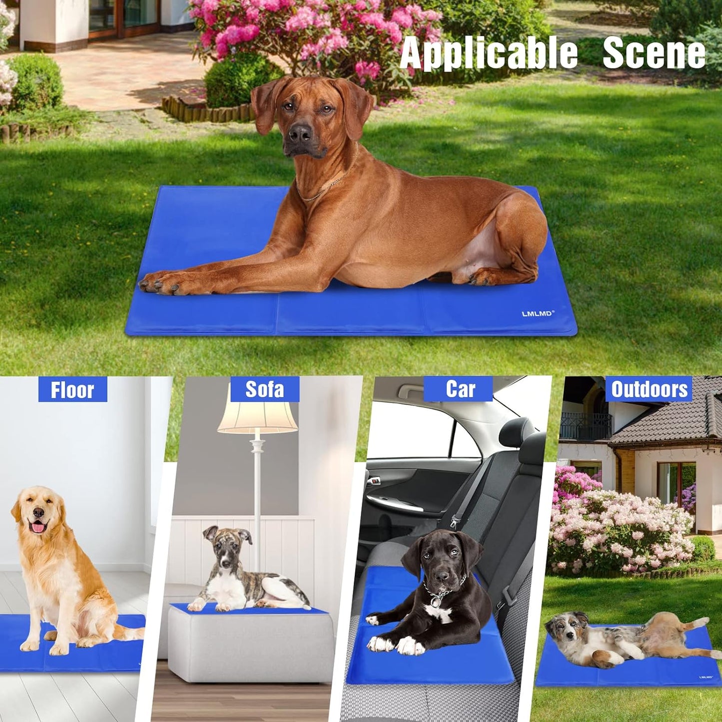 Dog Cooling Mat Non-Toxic Self Cool Gel Mat for pets , Prevent Overheating During Rest & Sleep