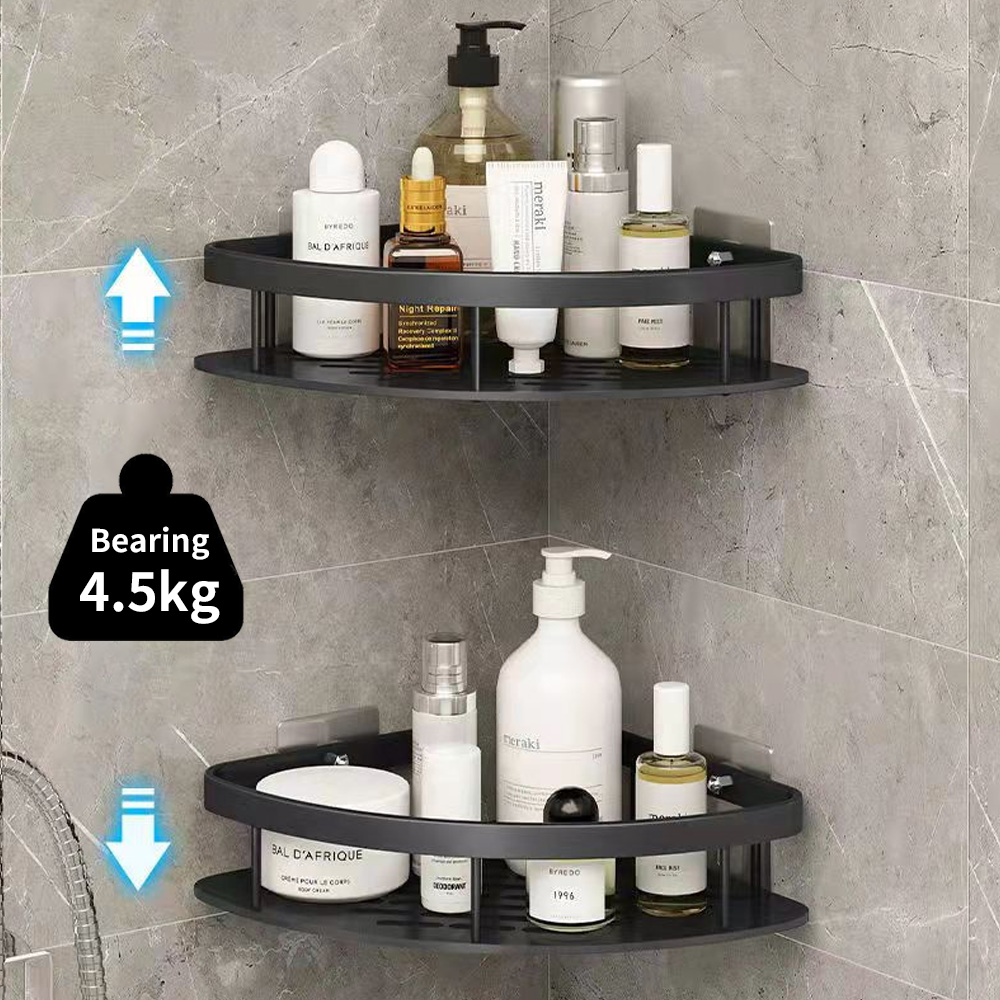 2X Corner Shower Caddy Bathroom Storage Shelf Rack Basket Organiser Tidy Tray