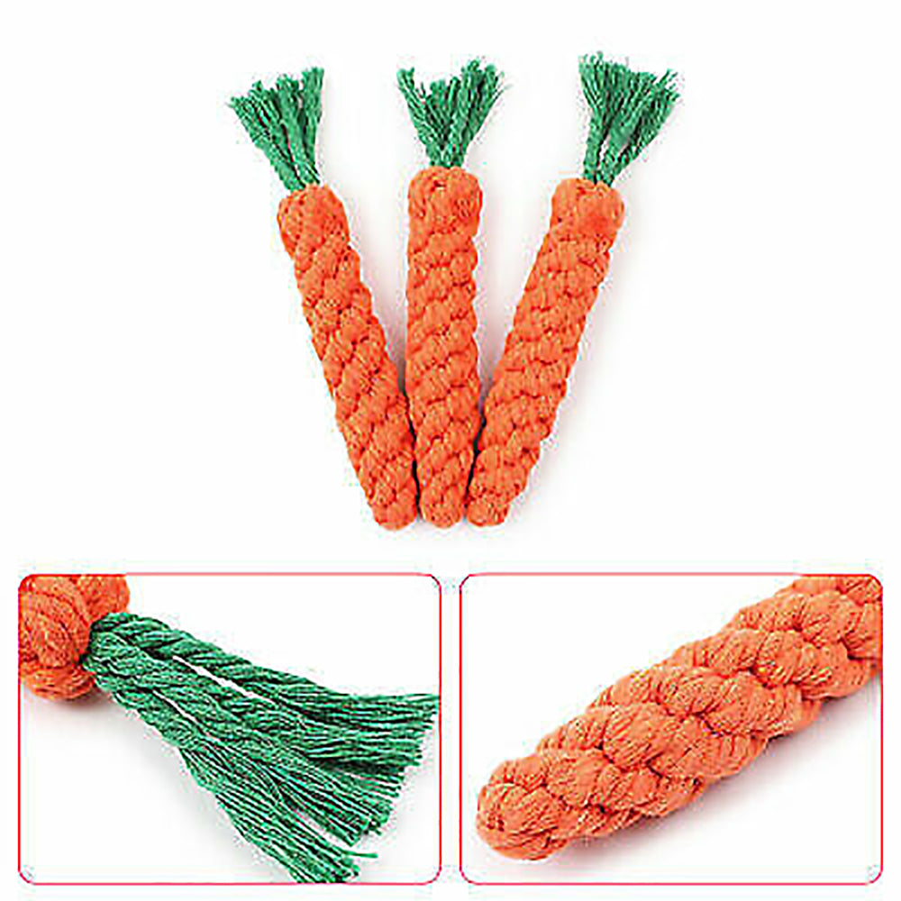 15X Tough Dog Toys Bundle Chew Rope Knot Ball Squeakers Pet Puppy Teething UK