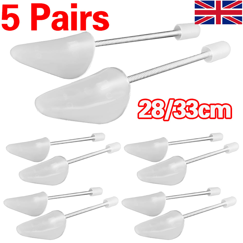 5Pairs Adjustable Shoe Trees Plastic Tree Maintain Shape Shoes Footwear White