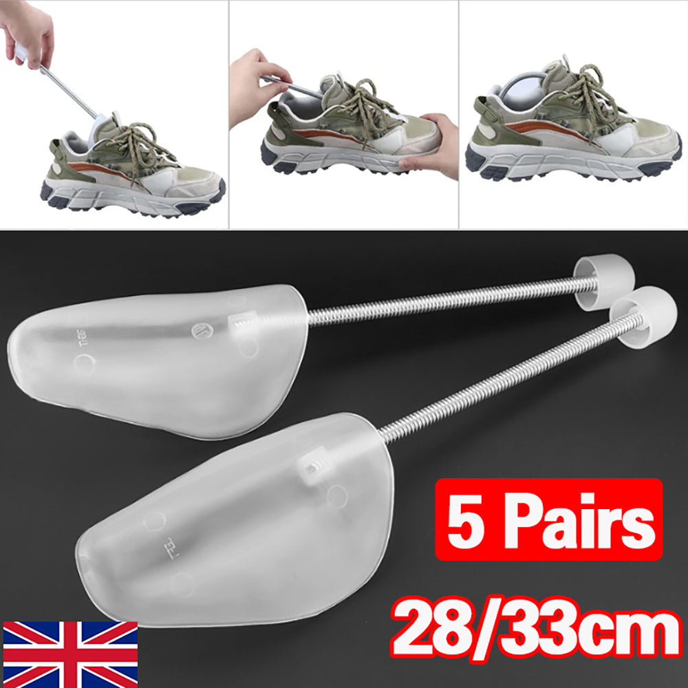 5Pairs Adjustable Shoe Trees Plastic Tree Maintain Shape Shoes Footwear White