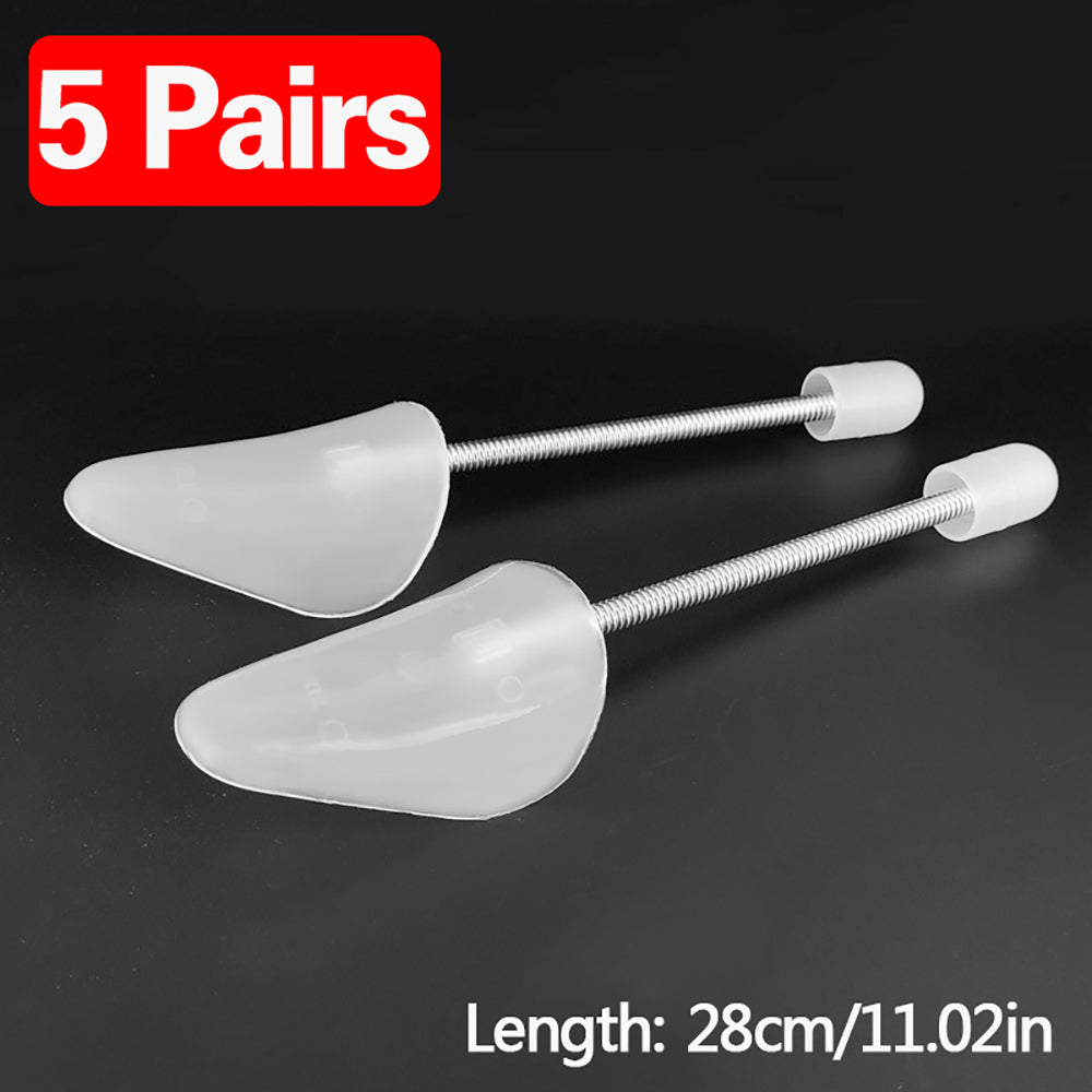 5Pairs Adjustable Shoe Trees Plastic Tree Maintain Shape Shoes Footwear White