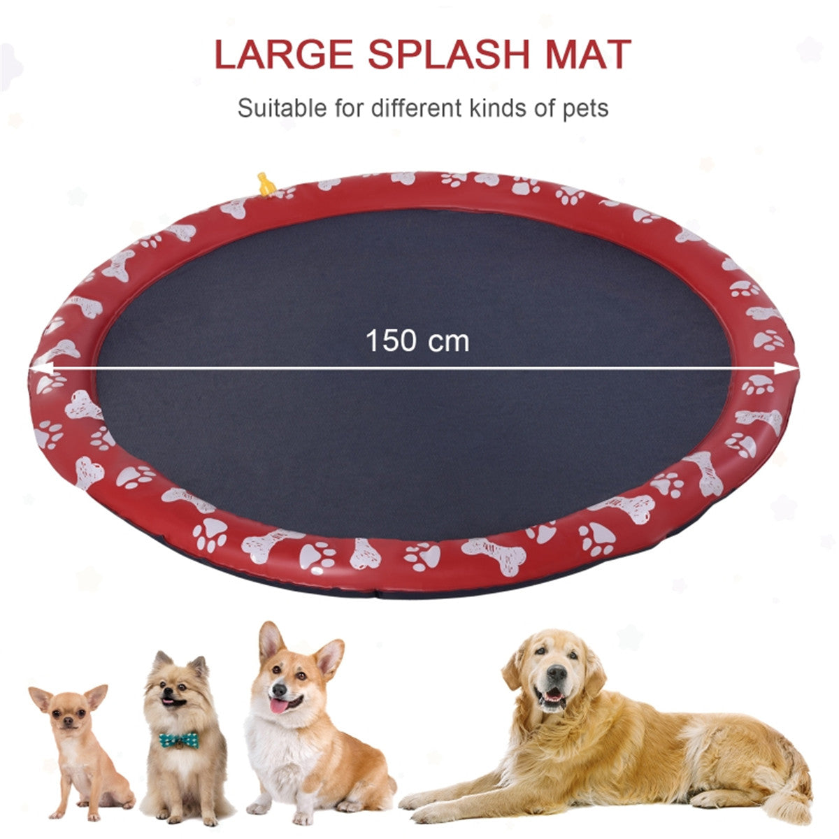 Pet splash sprinkler pad