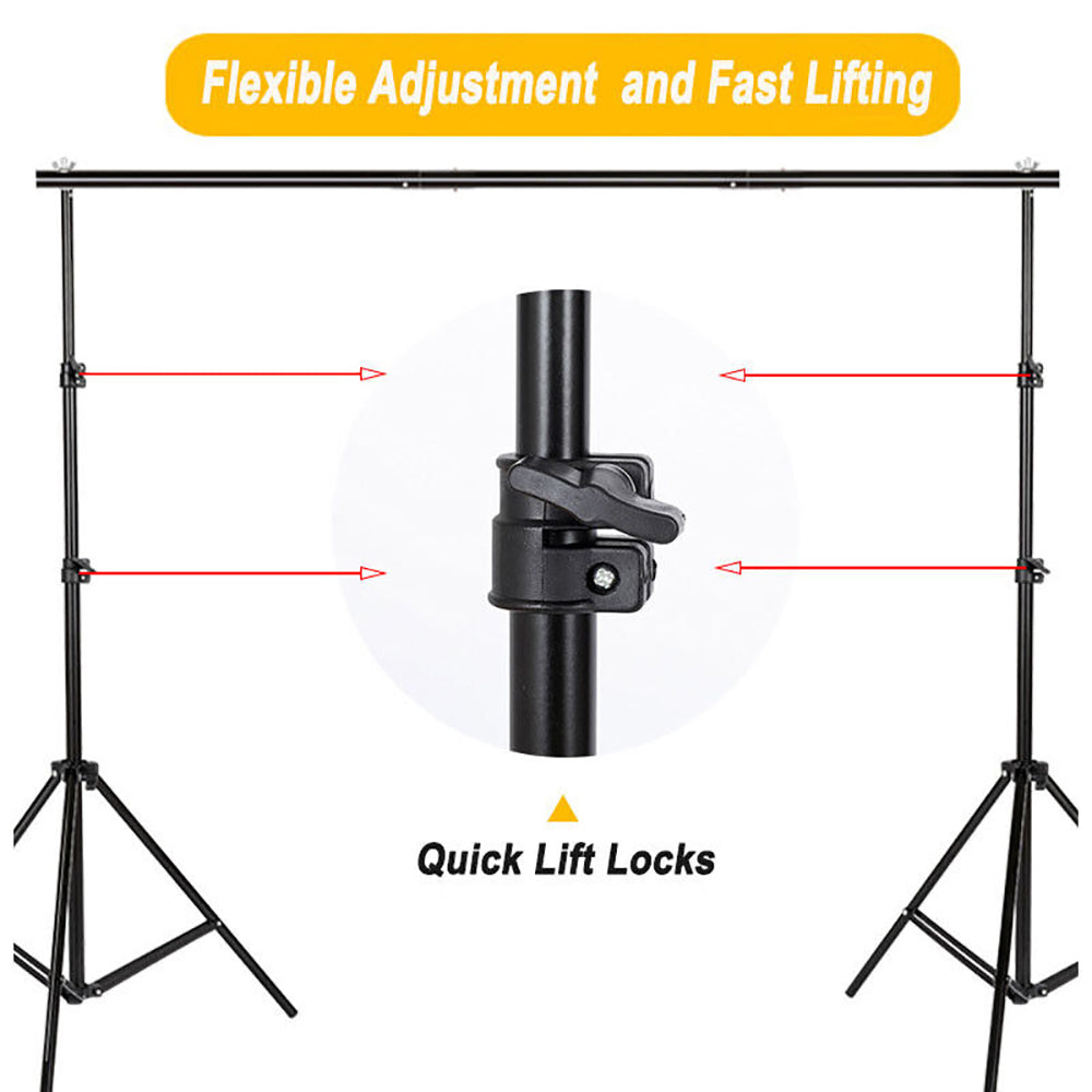 2M Photography Backdrop Stand Kit Professional Background Studio Green Screen