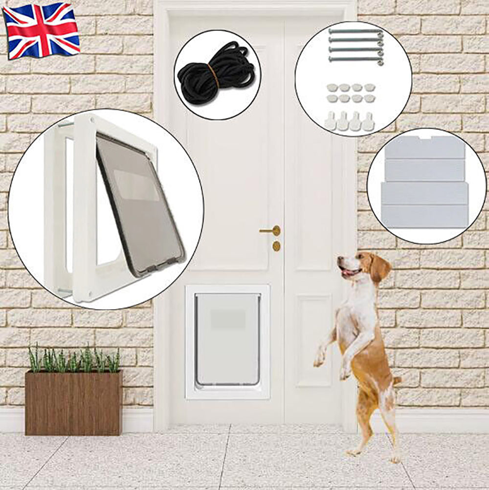 Large Cat Safe Door Flap 2 Way Opening Locking Pet Small Dog Tunnel Door Hole UK