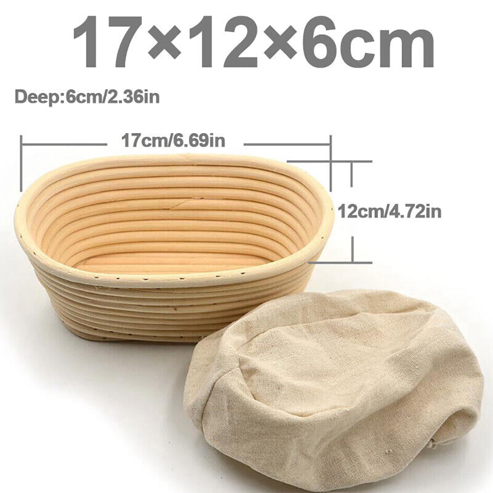 UK Oval Bread Proofing Proving Basket Rattan Banneton Brotform Dough Tool DIY